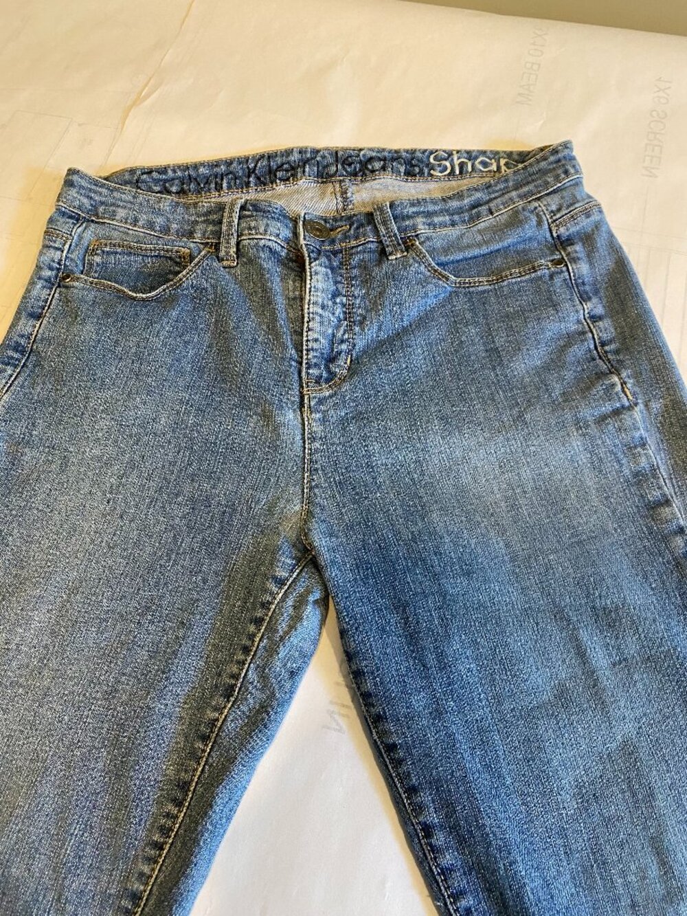 Vintage Calvin Klein Low Rise Shape Flare Jeans Size 8 / 29 RN36009 Y2K